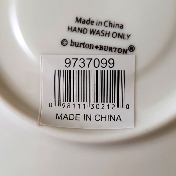 Burton & Burton Rose Saucer Plate White Gold Edge - Picture 6 of 7